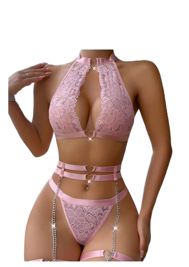 Minimizer Bra Women - Seksowny Komplet Bielizny Koronkowej Push Up