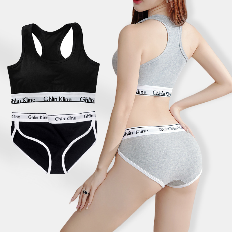Cotton Bra Everyday - S-XL Plus Size Biustonosz sportowy Zestaw