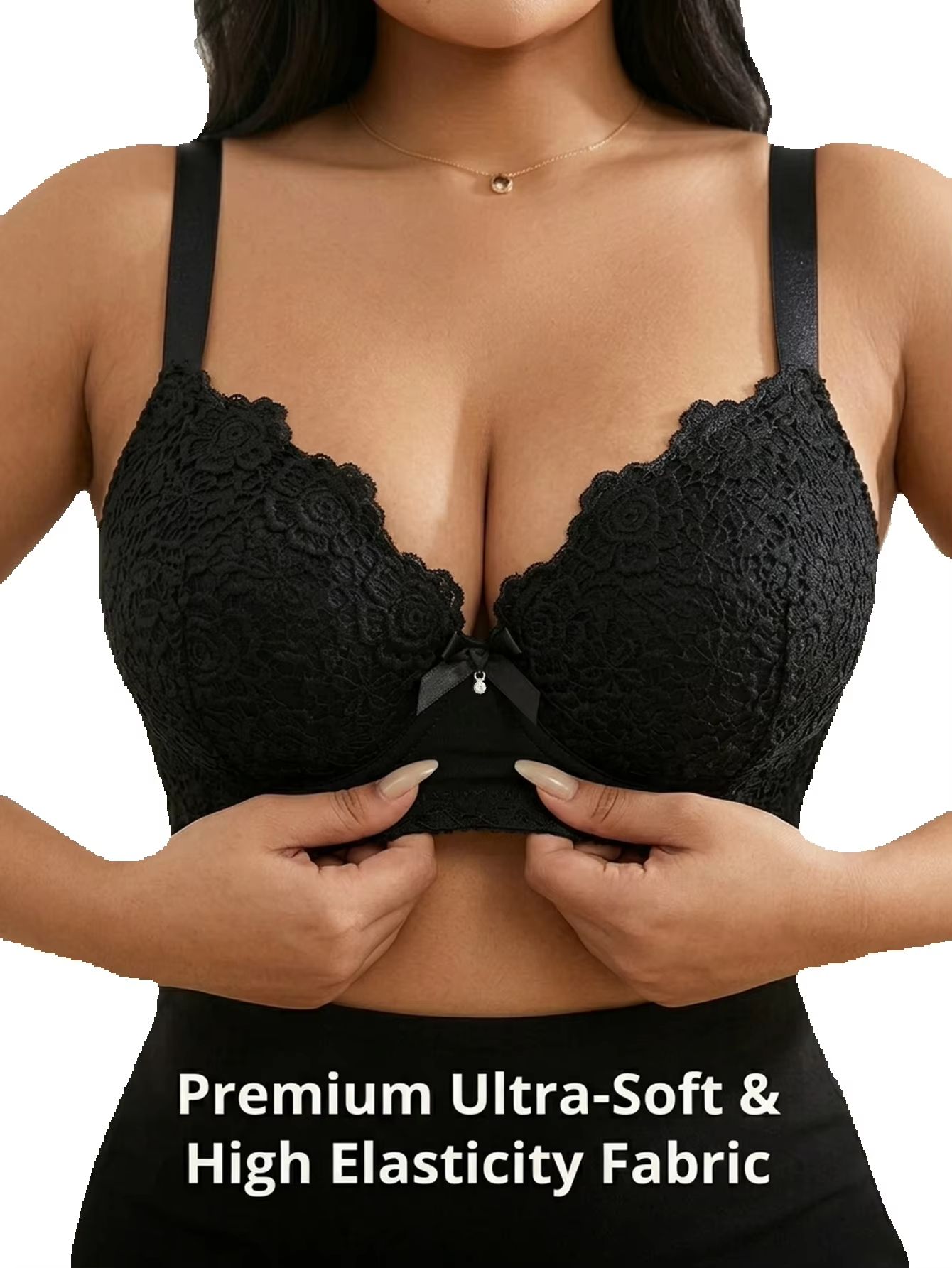 Minimizer Bra Women - Biustonosz damski plus size z kwiatowym