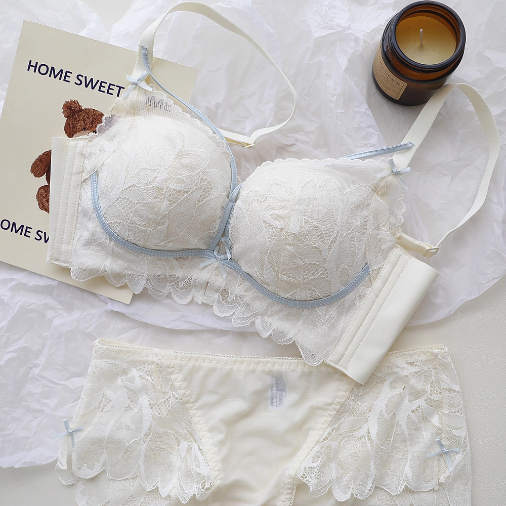 Underwire Bra Padded - Francuski biustonosz z koronką, seksowny, modelujący