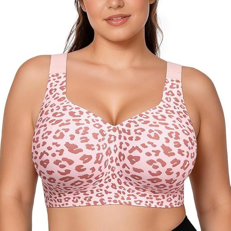 Minimizer Bra Women - Biustonosze Leopard Jelly Bez Fiszbin Push