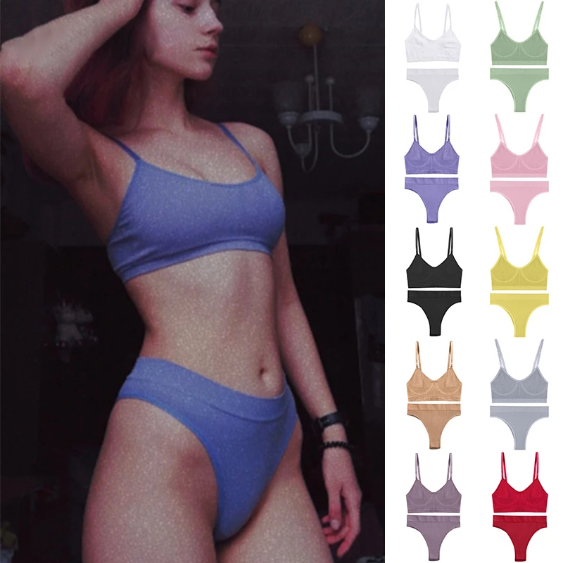 Cotton Bra Everyday - Biustonosz damski zestaw seksowna bielizna damska