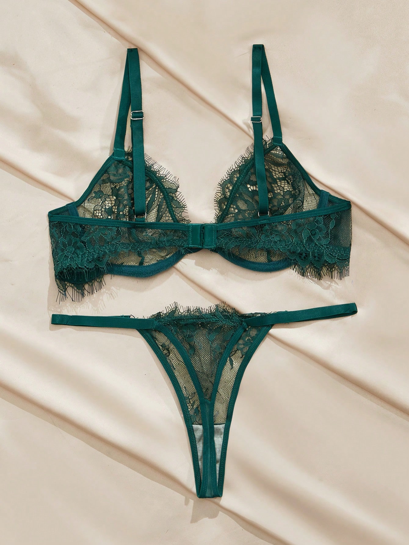 Elegancki, zielony zestaw w st – Underwire Bra Padded recenzja i cena